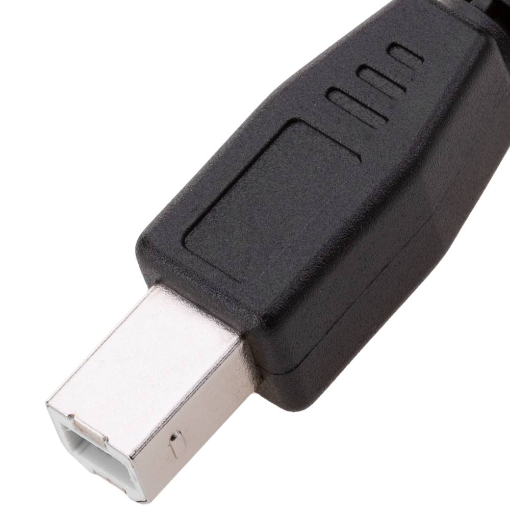Zwarte USB A Male naar USB B Male Printerkabel 5m