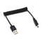 USB 2.0-kabel (AM / MiniUSB5pin-M Type B) 1 m gekruld