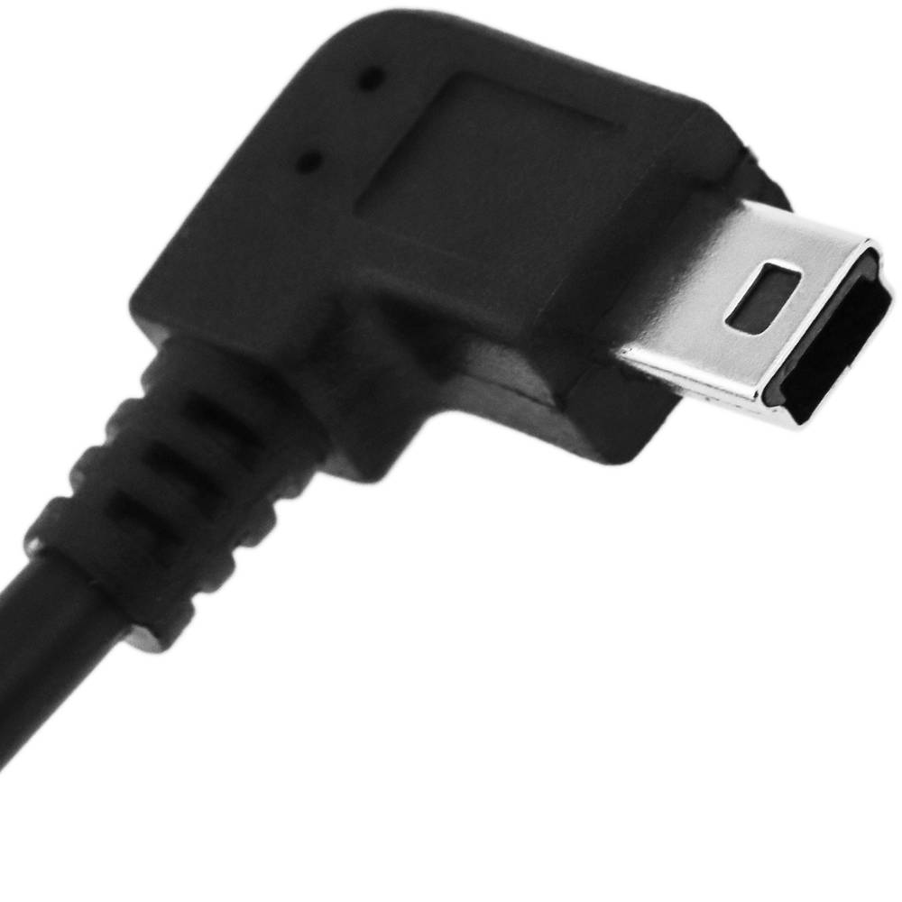 Câble USB-A 2.0 mâle coudé vers Mini USB-B mâle coudé 20 cm - Cablematic