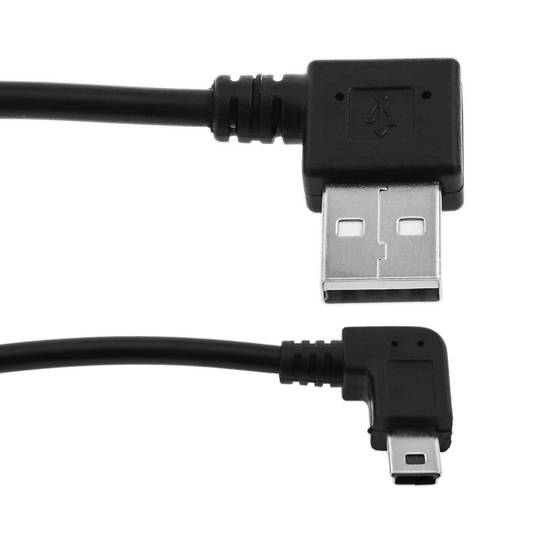 Cable USB-A 2.0 male angled USB-B male angled 20 cm - Cablematic