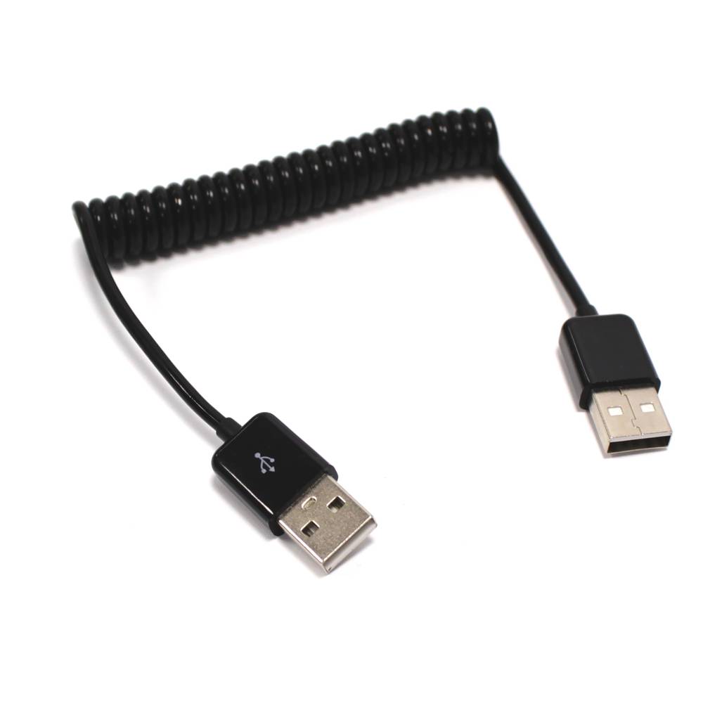 Cable USB 2.0 (AM/AM) 1m rizado