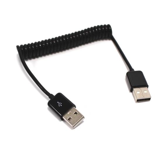 Cable USB 2.0 (AM/AM) 1m rizado