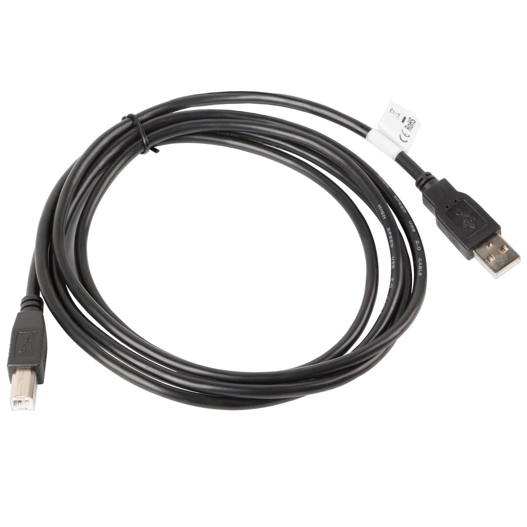 Kabel do drukarki Lanberg USB A męski na USB B męski 1,8 m czarny CA-USBA-10CC-0018-BK