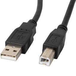 Lanberg printer cable USB A male to USB B male Ferrite 5 m black CA-USBA-11CC-0050-BK