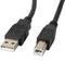 Lanberg printer cable USB A male to USB B male Ferrite 1 m black CA-USBA-11CC-0010-BK