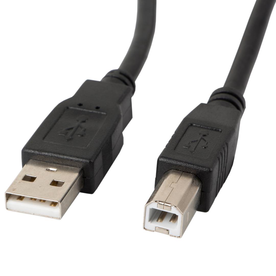Kabel do drukarki Lanberg USB A męski na USB B męski Ferrytowy 3 m czarny CA-USBA-11CC-0030-BK