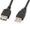 Lanberg USB A 2.0 macho para USB A 2.0 fêmea cabo de extensão 0,7 m preto CA-USBE-10CC-0007-BK