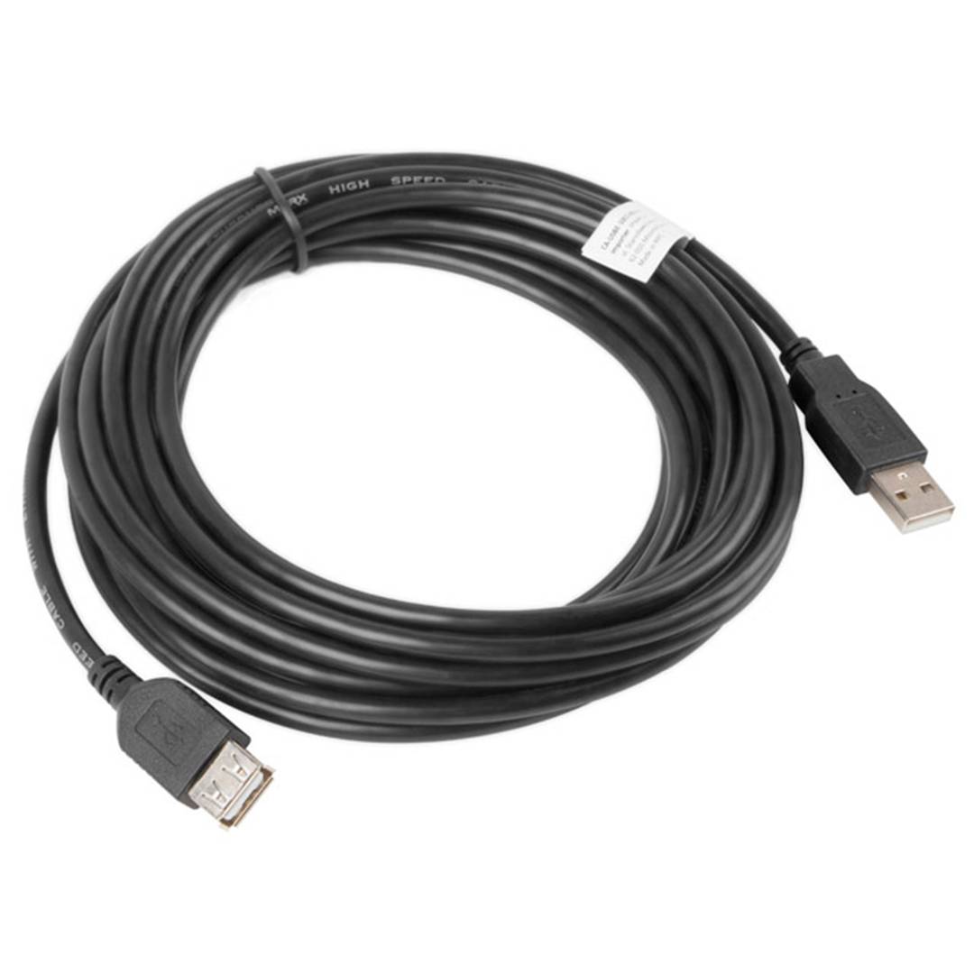 Cable allargador de Lanberg USB A 2.0 mascle a USB A 2.0 femella 5 m negre CA-USBE-10CC-0050-BK