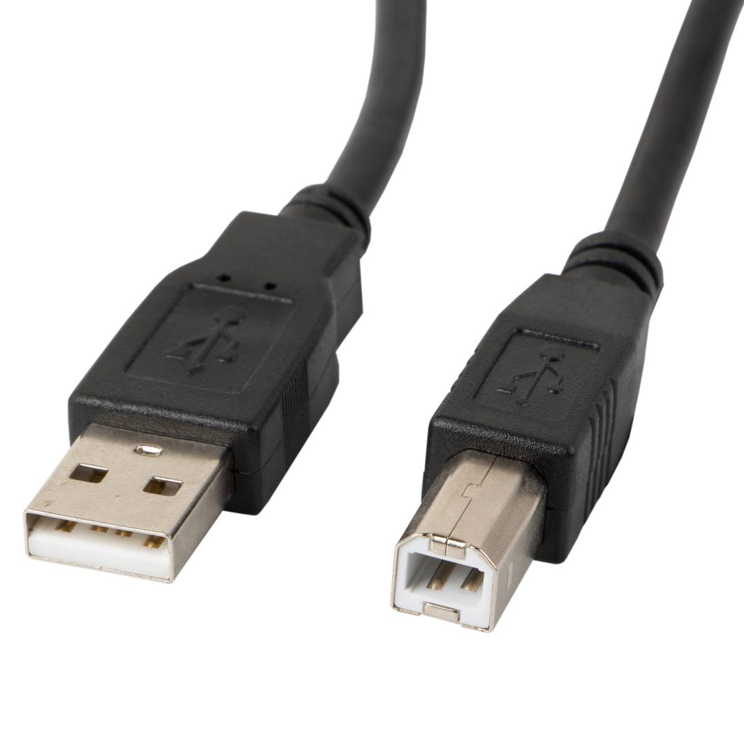 Lanberg printer cable USB A male to USB B male 5 m black CA-USBA-10CC ...