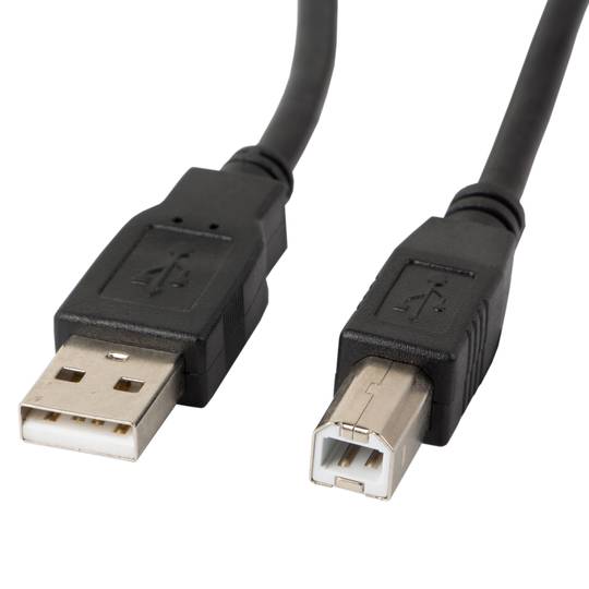 Lanberg Druckerkabel USB A Stecker auf USB B Stecker 5 m schwarz CA-USBA-10CC-0050-BK