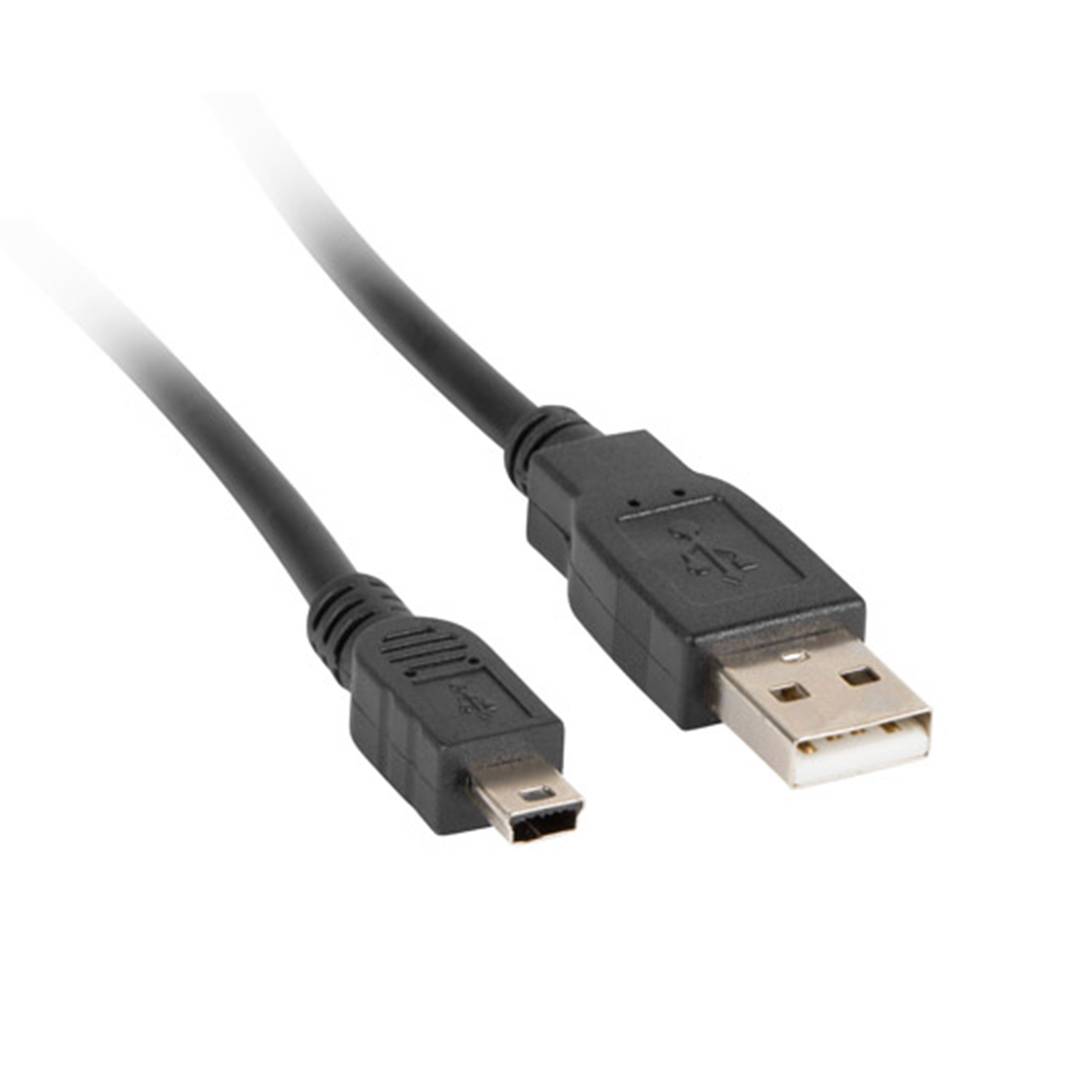 Lanberg USB cable USB A 2.0 male to mini USB male 1.8 m black CA-USBK ...