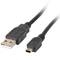 Cable USB de Lanberg USB A 2.0 mascle a mini USB mascle 1.8 m negre CA-USBK-10CC-0018-BK