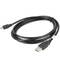 Cable USB de Lanberg USB A 2.0 mascle a mini USB mascle 1.8 m negre CA-USBK-10CC-0018-BK