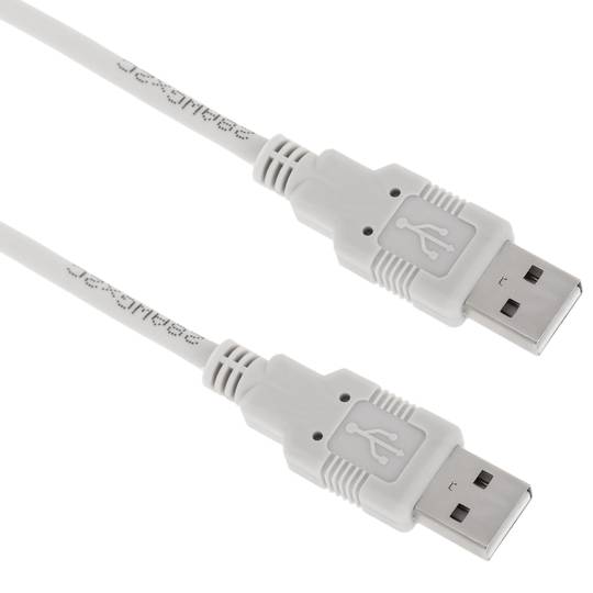 Cable USB 2.0 A mascle a USB A mascle de 1 m de color gris (AM/AM)