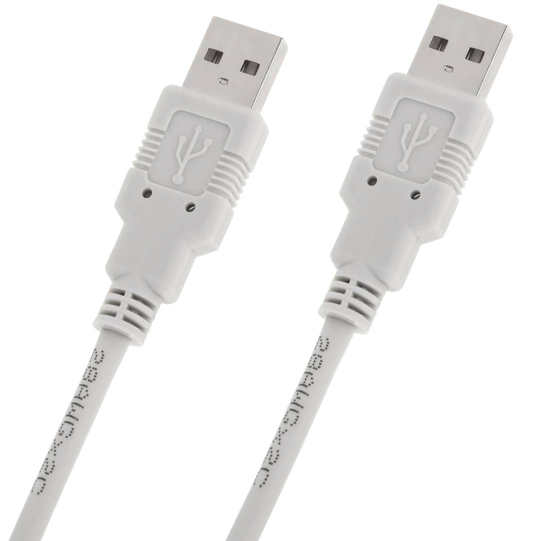 Cable USB 2.0 A mascle a USB A mascle de 1 m de color gris (AM/AM)