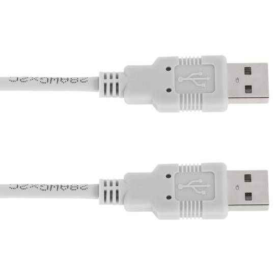 Cable USB 2.0 A macho a USB A macho de 3 m de color gris (AM/AM)