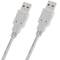 Cable USB 2.0 A macho a USB A macho de 3 m de color gris (AM/AM)