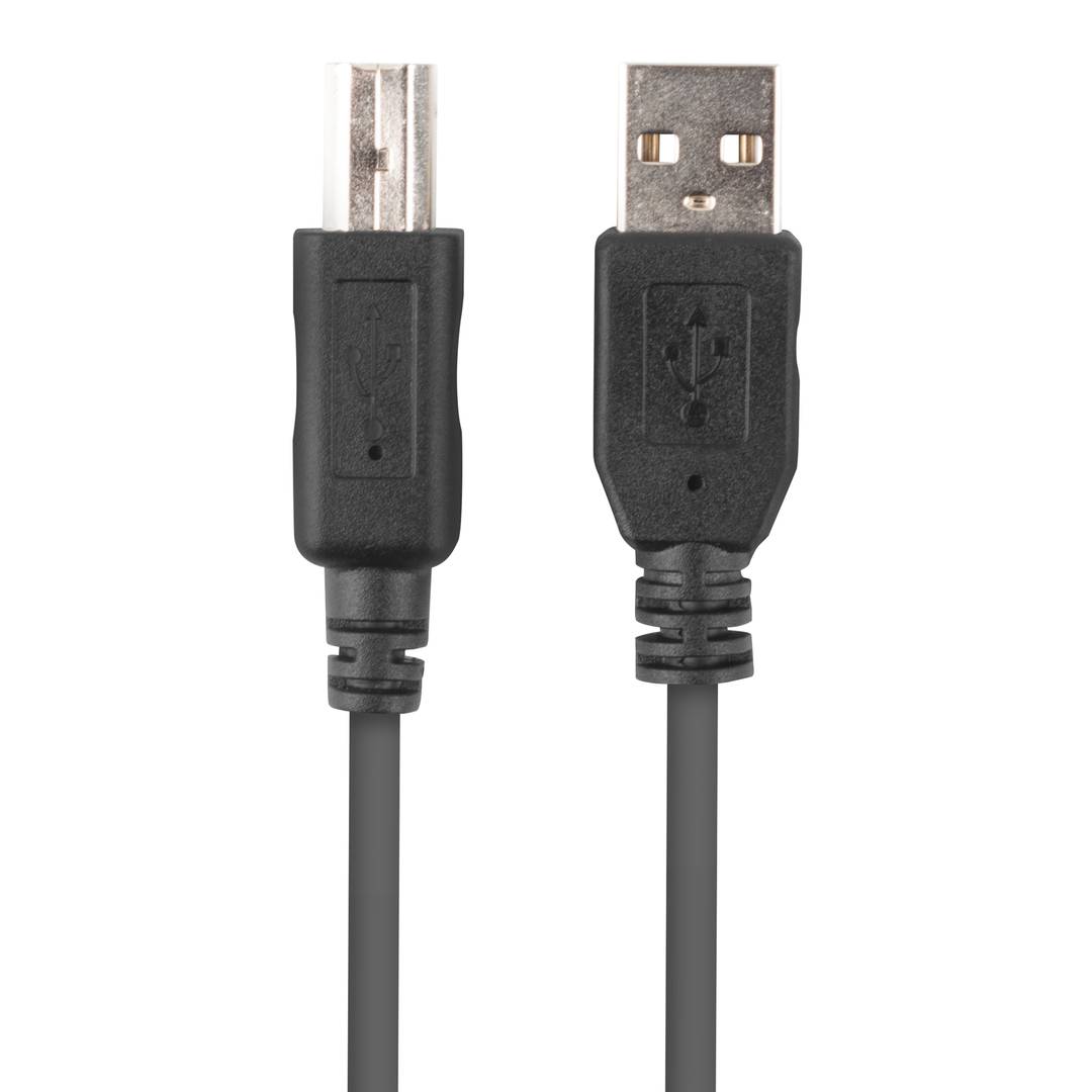 Cable USB-A mascle a USB-B mascle 2.0 de 1.8 m color negre de Lanberg CA-USBA-15CU-0018-BK