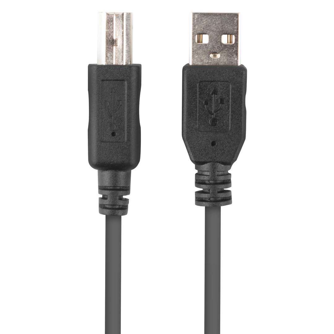 Lanberg USB-A-Stecker auf USB-B-Stecker 2.0-Kabel 1 m schwarz CA-USBA-15CU-0010-BK