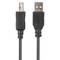 Lanberg USB-A-Stecker auf USB-B-Stecker 2.0-Kabel 1 m schwarz CA-USBA-15CU-0010-BK