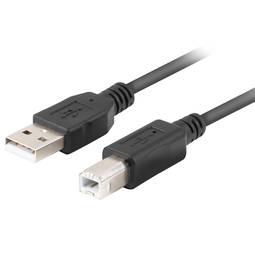 Lanberg USB-A macho para USB-B macho 2.0 cabo 3m preto CA-USBA-15CU-0030-BK