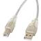 Lanberg printer cable USB A male to USB B male Ferrite 5 m transparent CA-USBA-12CC-0050-TR