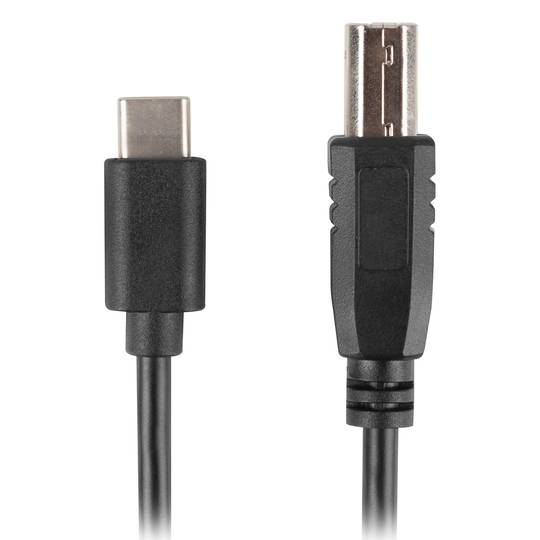 Lanberg Cabo USB USB C 2.0 macho para USB B 2.0 macho Ferrite 3 m preto CA-USBA-14CC-0030-BK