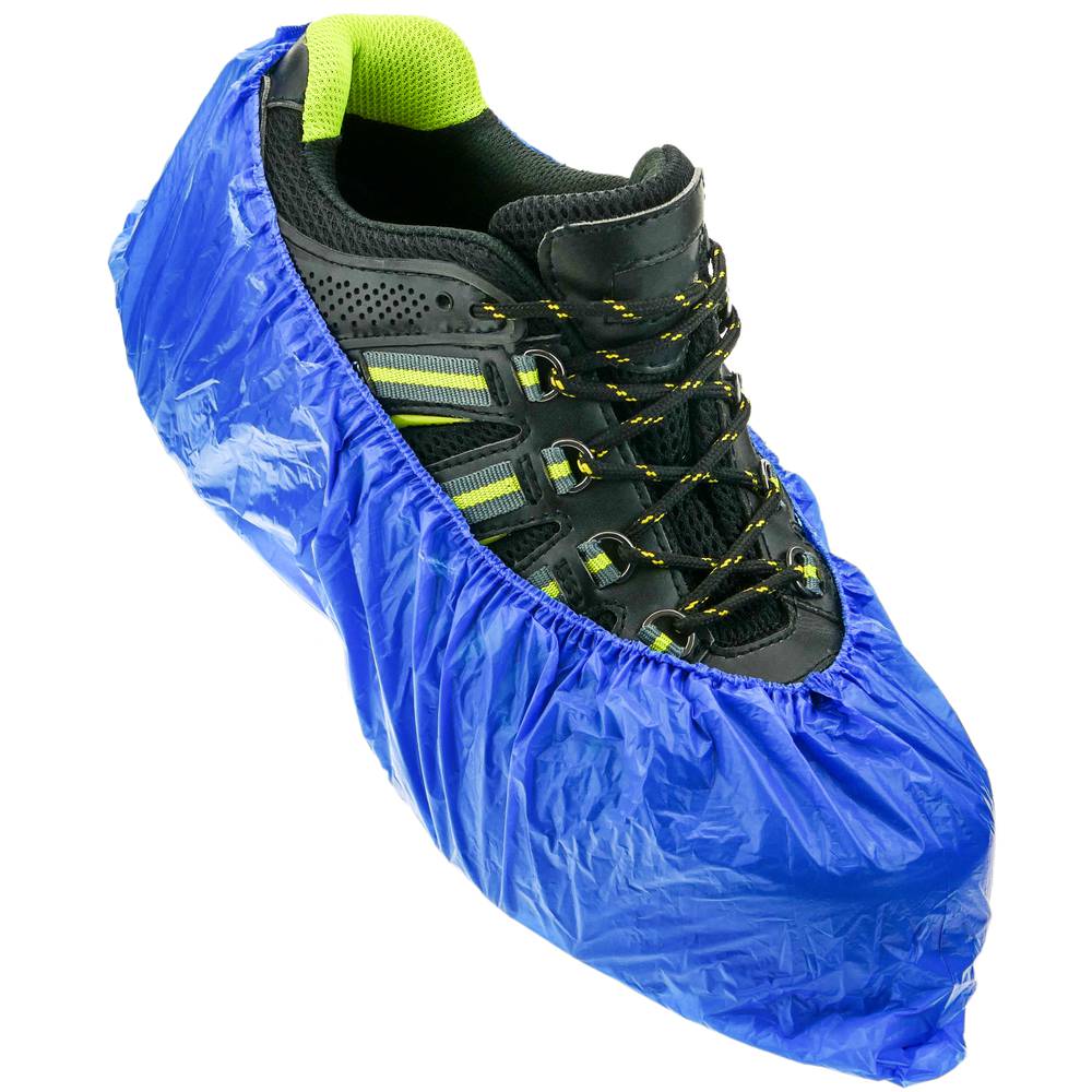 Disposable Waterproof Shoe Covers - 100 Pack, One Size Fits Most, Heavy-Duty PE Material