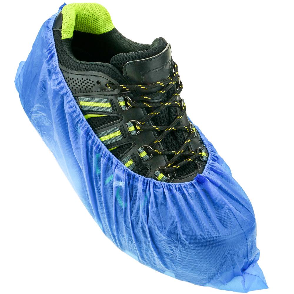 BlueMed SHS-0302 Bonzo Econo Disposable Shoe Covers 5.9 x 16.14 Universal Chlorinated Polyethylene Blue Pack of 1000 5.9 x 16.14