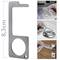 Pack of 3 x Keychain with contactless door opener and coin for shopping cart