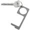 Pack of 3 x Keychain with contactless door opener and coin for shopping cart
