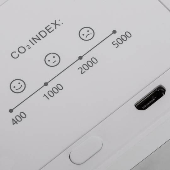 Medidor de CO2 interno e monitor com temperatura e umidade do ar