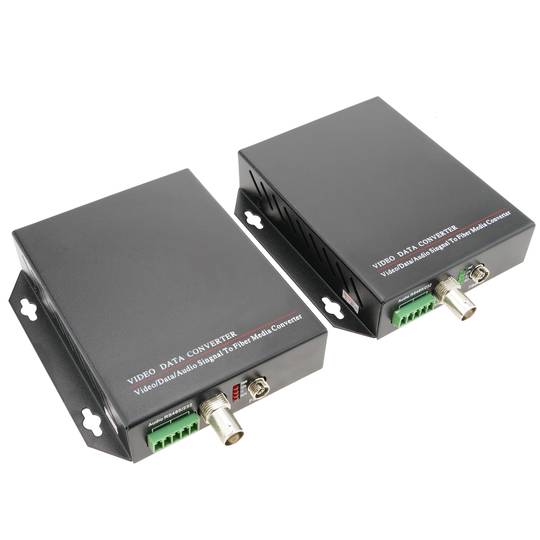 Video da fibra ottica monomodale 20 km di RS232 RS485 1V 2V