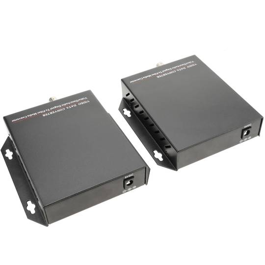 Video da fibra ottica monomodale 20 km di RS232 RS485 1V 2V