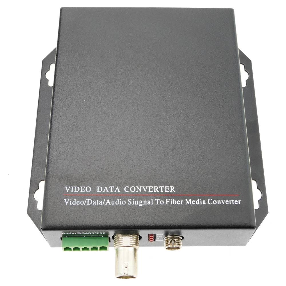 Video da fibra ottica monomodale 20 km di RS232 RS485 1V 2V