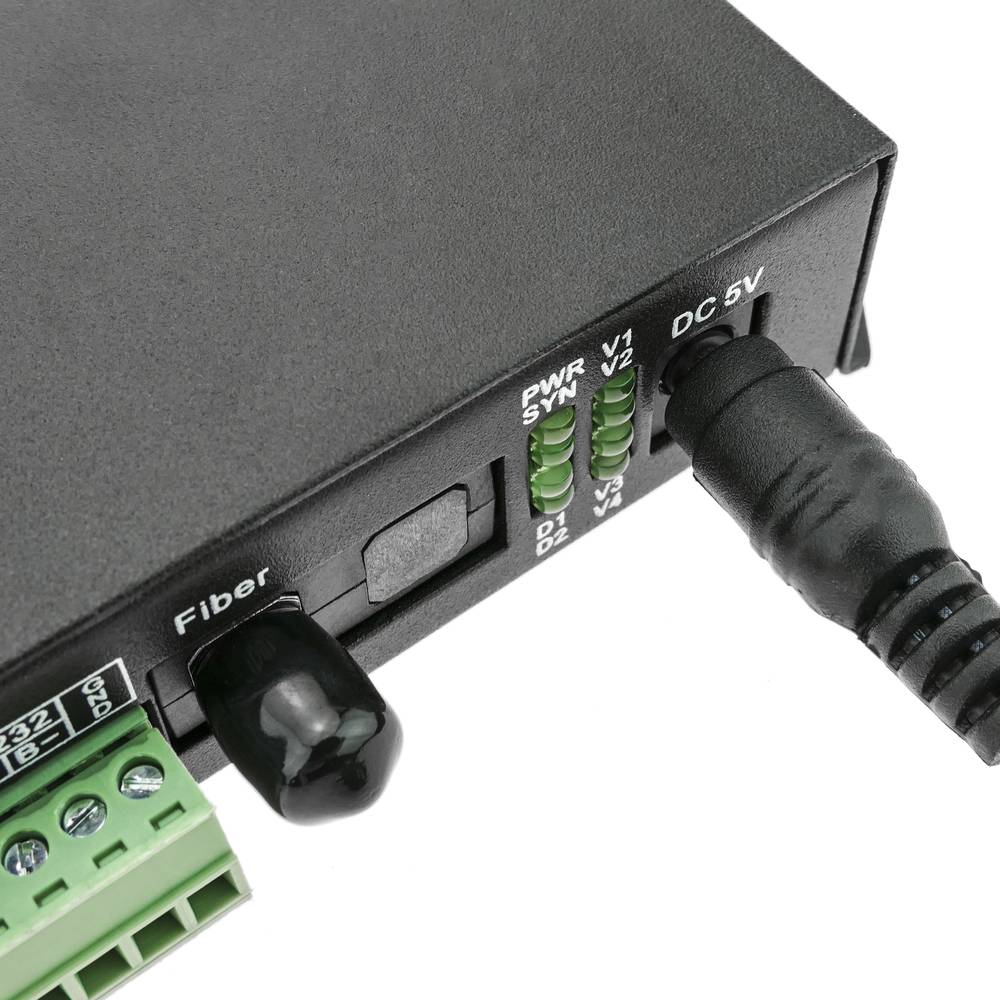 Vídeo a través de fibra óptica monomodo 20Km 2V RS485 RS232