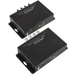 Vídeo a través de fibra óptica monomodo 20Km 4V RS485