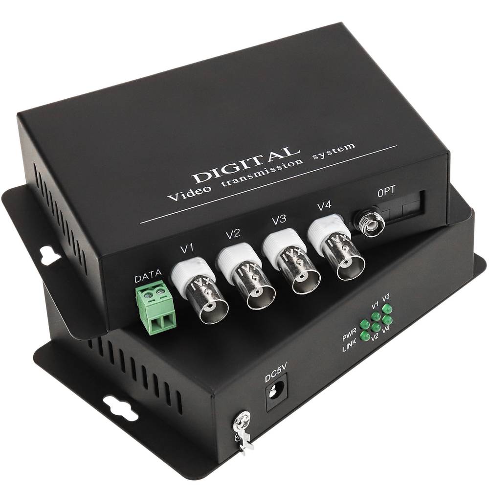Vídeo sobre fibra óptica monomodo 20 km 4V RS485