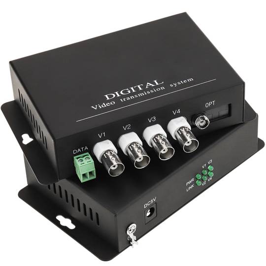Vídeo sobre fibra óptica monomodo 20 km 4V RS485