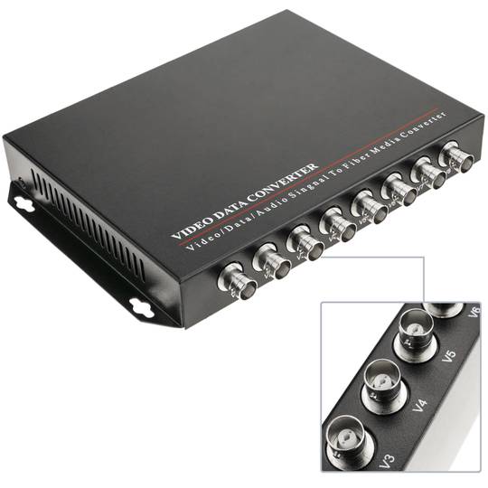 Video by 20Km singlemode fiber optic RS485 8V
