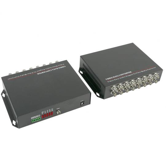 Video over fiber optic singlemode 20Km 16V RS232 RS485