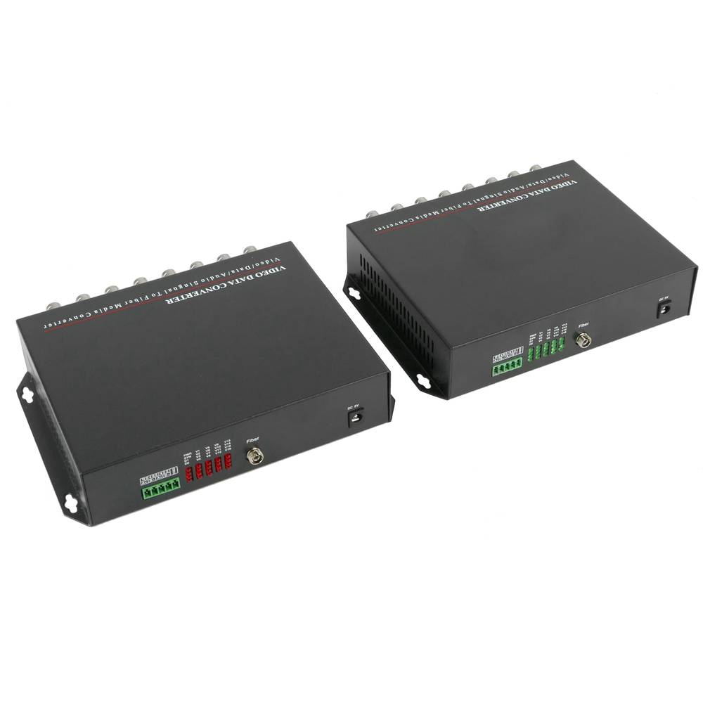 Video over fiber optic singlemode 20Km 16V RS232 RS485