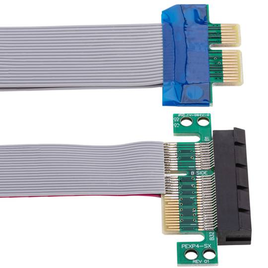 Cable extensión PCIe 4X 19cm riser card