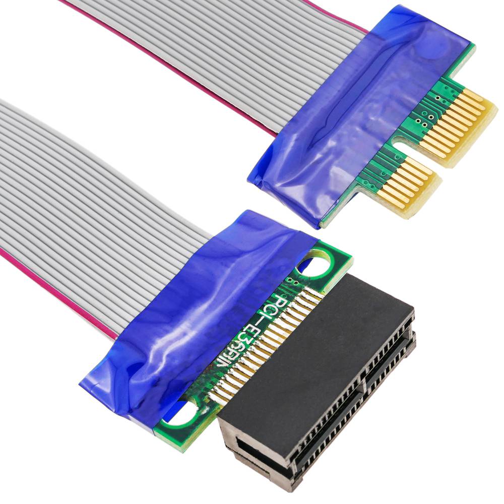 ASHATA PCI-E Riser Card,M.2 PCI-E 16x Flexible Cable Card Extension Adapter High Speed Powered Riser Card,PCIE Card Adapter Card 1 x NGFF_M Key Connector 