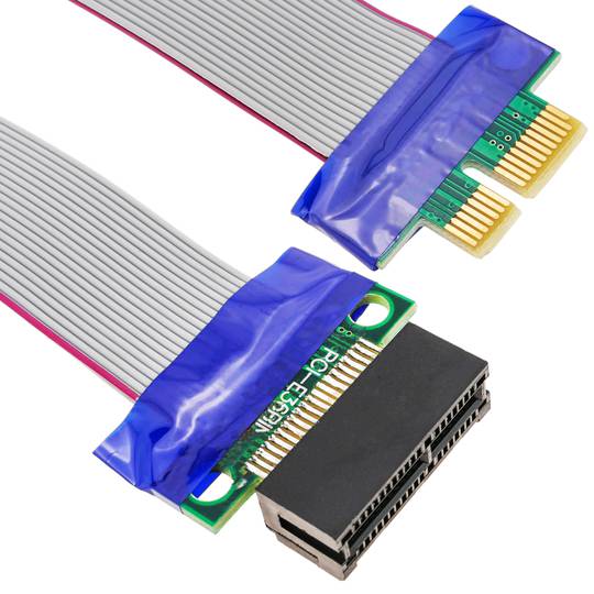 Cable extensión PCIe 1X 19cm riser card
