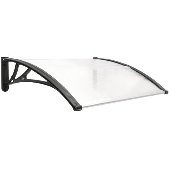 Canopy awning for door and window 80x60cm Patio cover shelter black