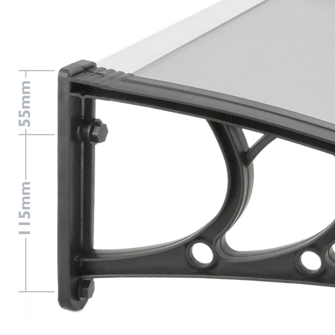 Canopy awning for door and window 80x60cm Patio cover shelter black