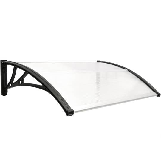 Telhado do proteção 100x60cm Marquesinha para portas e janelas preto