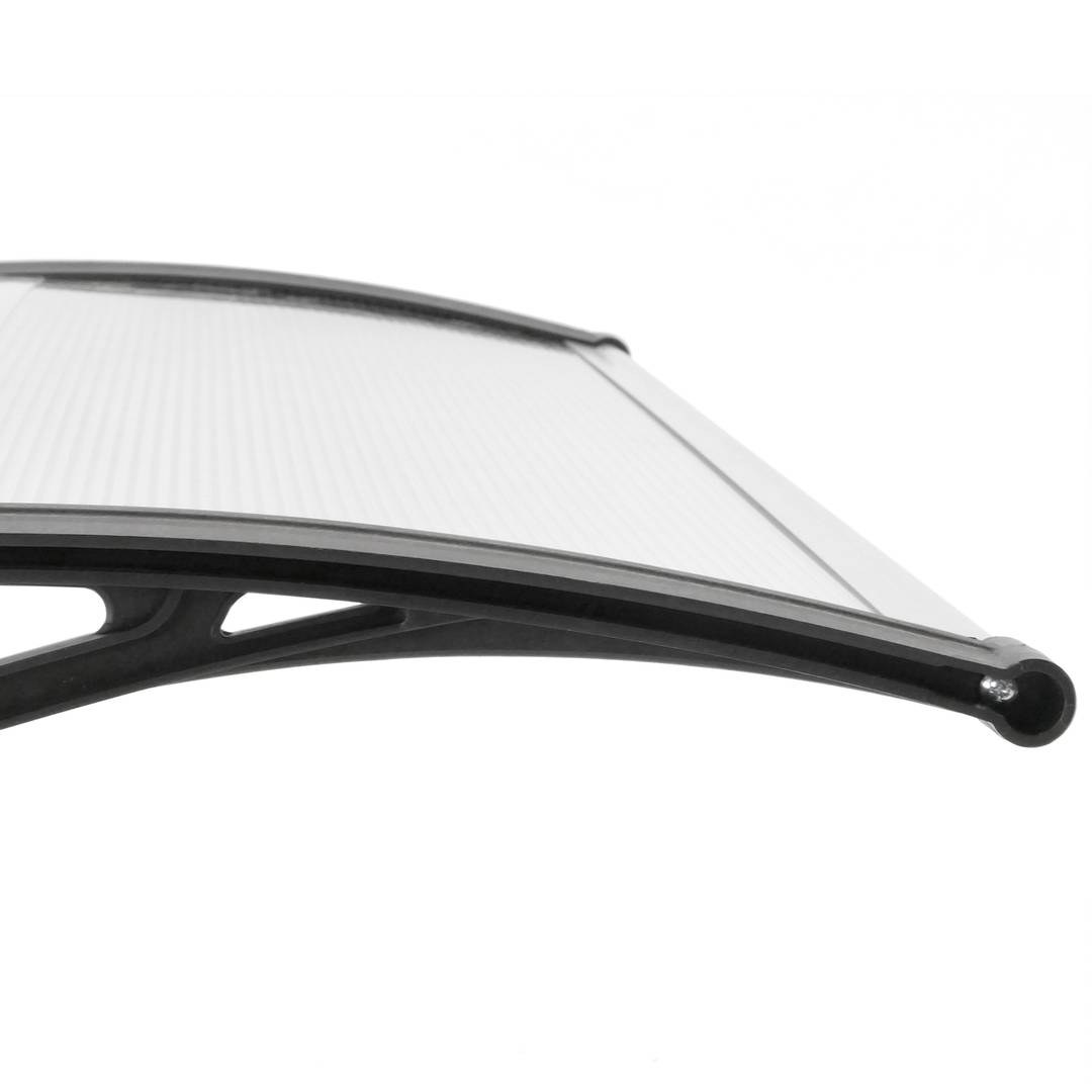 Tejadillo de protección  120x60cm Marquesina para puertas y ventanas negro