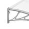 Auvent de porte et fenêtres 100x60cm Marquise solaire abri banne entrée protection gris